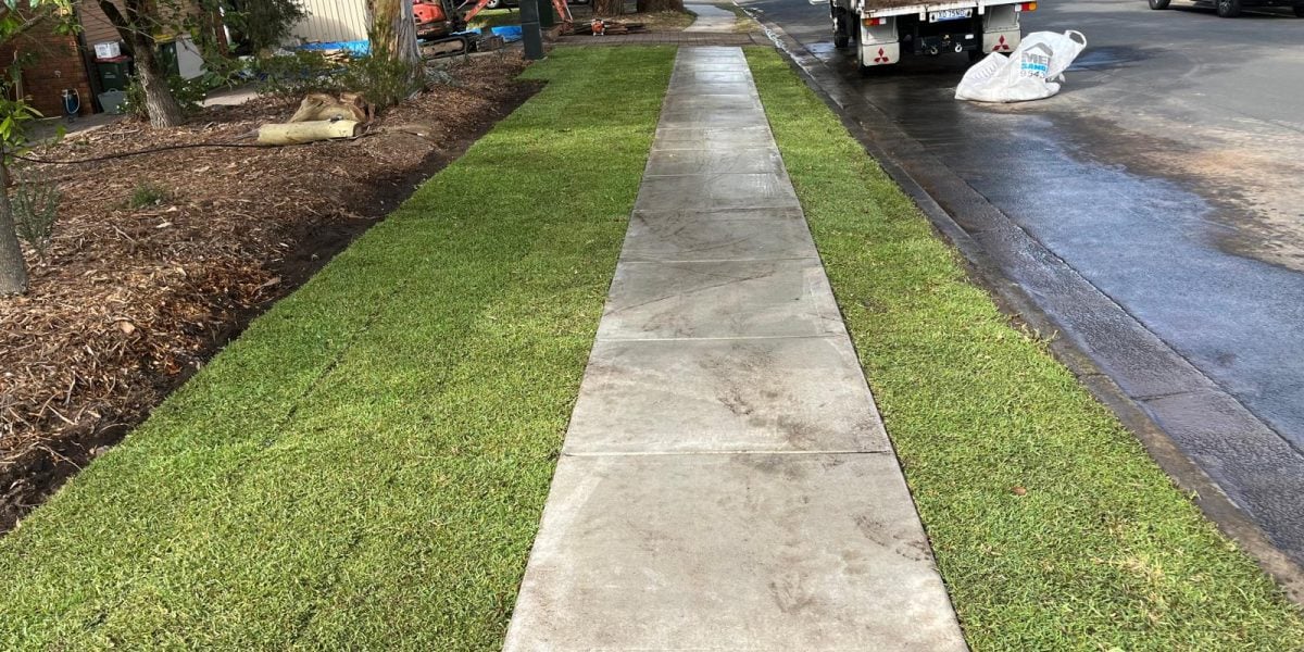 Completed Sutherland Shire turf installation by True Roots